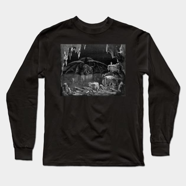 The Vision of Hell - Gustave Dore for Dante's Inferno Long Sleeve T-Shirt by forgottenbeauty